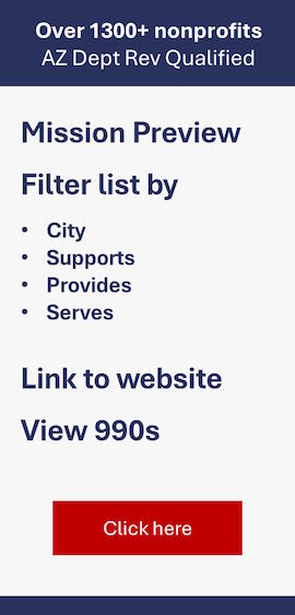 arizona charitable nonprofits list banner