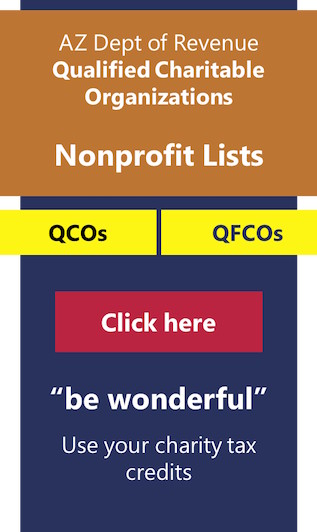 arizona qualified charitable organizations banner